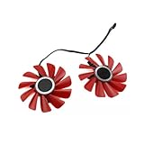 AKUYAO Komplettset GPU-Lüfter Rot 85 mm für XFX RX570 RX580 2048SP 4 GB Grafikkarte Lüfter FDC10U12S9-C