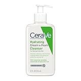 CeraVe Creme-zu-Schaum Reinigung, Feuchtigkeitsspendende Reinigungscreme, Für normale bis trockene Haut, Entfernt Schmutz und Make-up, Mit Hyaluron und Ceramiden, 236 ml