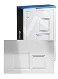 FEINER® Betätigungsplatte – Geberit Drückerplatte kompatibel, passend für Sigma Vorwandelement, UP300, UP320, UP700, UP720 – 2-Mengen-Spülung – Komplett Chrom