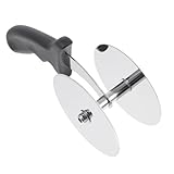 Hoement Premium Pizza Cutter mit Doppelrädern Rostfreier Edelstahl Ergonomischer Griff Gleichmäßiges Schneiden von Pizza Teig und Käse Vielseitiges Küchentool für Zuhause Farblich
