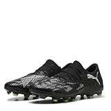 PUMA Unisex Future 8 Match Low FG/AG Fussballschuh, Black Silver-Fluo Green, 43 EU