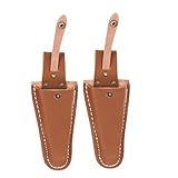 OSALADI 2Stücke Gartenscherenabdeckungen Robustem Rindsleder Schutz für Beschneidungsschneider für Gartenarbeit und Mechanische Anwendungen