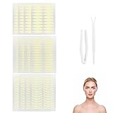 Schlupflider Stripes,Schlupflider Tapes,Augenlid Stripes,Double-Sided Eyelid Tapes,Unsichtbare Sofort-Lidstraffung für Unebenheiten/Tropfen/Haubenlider,mit Pinzette Gabelstange(480 Stück)