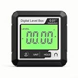 Magnetisch angebrachte digitale Wasserwaage für bequeme Neigungsmessung überall (schwarz und weiß)