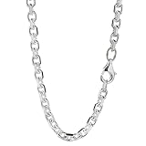 NKlaus 70cm Ankerkette 925 Silber elegante Halskette Breite: 3,0mm Collier 20g schwer 4072