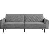 Yaheetech Schlafsofa Leicht Verstellbar Sofa 201 cm Länge Bettsofa bis 360 kg Belastbar Schlafcouch für Wohnzimmer/Schlafzimmer/Gästezimmer