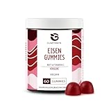 Gumtamin Eisen Gummibärchen mit Vitamin C mit 40mg Eisen hochdosiert - vegan - 60 Gummies bei Eisenmangel - Alternative zu Eisentabletten und Kapseln