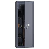 Profirst Waffenschrank Forest 8 Stahl Elektronikschloss Notöffnung separat versperrbarer Innentresor 3 Fachboden Putzstockhalterung Schaumstoffwaffenhalter inkl. Befestigungsmaterial