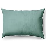 PinkZebra Baumwolle-Musselin Kissenbezug 25 x 50 cm für Kinder & Erwachsene, ÖkoTex Zertifiziert, weicher Kopfkissenbezug GOTS-Zertifizierung, Kissenhülle, Smaragd