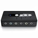 CSL - USB 7.1 Soundkarte extern - 7.1 Surround Sound – Stereo Audio Adapter - Lautstärkeregelung - Anschluss für Kopfhörer, Mikrofon - Mikrofonstummschaltung - für PC - Windows 10 11