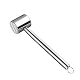 PIQIUQIU Fleischklopfer, Doppelseitiger 304 Edelstahl-Fleischhammer um Fleisch plattieren und weicher zu Machen Fleischplattierer für Schnitzel,Hammer zum Klopfen von Fleisch,Spülmaschinengeeignet