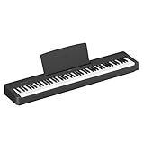 YAMAHA P-145BT Digitalpiano – Integriertes Bluetooth-Audio, tragbares 88-Tasten-Klavier mit Graded-Hammer-Compact-Tastatur, realistisches Spielgefühl und 10 hochwertige Klangfarben – Schwarz