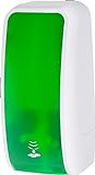 Blanc HYGIENIC Desinfektionsspender Cosmos – Spender mit Sensor für Wandmontage, Wandspender für 1 Liter Kartuschen, ergiebige Händedesinfektion Farbe Grün/Weiß