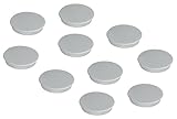 FRANKEN Magnete Rund, 10 Stück, Hochwertige Haftmagnete für Büro, Haushalt, Werkstatt, ideal für Whiteboards, Kühlschrank, Plantafeln oder Schaukästen, 32 mm, Grau, HM30 12