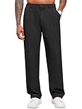 Runcati Herren Chino Hose Lockere Freizeithose Elegante Anzughose Stilvolle Stoffhose Männer Hosen für Business, Schwarz XL