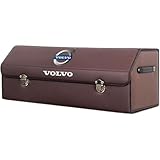 CHANGKAIFA Kofferraum Organizer für Volvo XC90 II 2019-, Auto Zubehör Innenraum Organizer Multifunktionellem Autobox Kofferraum Mehrere Fächer Auto Organizer,Brown-L