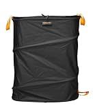 Fiskars Großer PopUp-Gartensack mit Griffen, Platzsparend faltbar, Fassungsvermögen: 219 L, Höhe: 70 cm, Breite: 56 cm, Schwarz/Orange, Ergo, 1028373