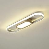 50cm LED Deckenleuchte mit Bewegungsmelder Holz Deckenlampe mit Sensor Modern Decke Lampe mit Tageslichtsensor Innen Sensorlampe für Flur Schlafzimmer Korridor Balkon Treppe Veranda Büro Sensorlampe