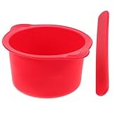 VALICLUD Silikon Wachserwärmer Einsatz 400ml mit Rührstab Hitzebeständige Ersatzschale für Haarentfernung Wiederverwendbare Wachsschmelzschale für Wachsgerät und Waxing Wiederverwendbar