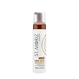 St. Moriz Advanced Colour Correcting Tanning Mousse in Light - schenkt heller Haut eine natürliche Wärme - Hyaluronsäure - mit Leitfarbe - dermatologisch getestet, ohne Tierversuche - 200ml