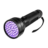 SEWACC UV Taschenlampe LED Schwarzlicht UV LED Torch Tragbar Schwarzlicht Taschenlampe für Camping Jagd Mineralienprüfung Fluoreszierende Flecken Erkennung Robust