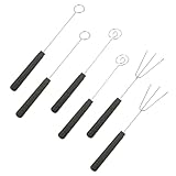 MILISTEN 6 Stück Schokoladen Tauchset Edelstahl mit Pp Griff Fonduegabeln für Backzubehör und Süßigkeiten Dekoration