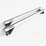Owen Dachträger 5.0 Pro Silber 120cm - Universal Relingträger für eine offene Reling | 90 kg Tragkraft | 2 min Montage | TÜV & GS Zertifiziert |Top-Performance Dachträger für Ihr Auto