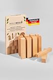 HOLZHELD -10-teiliges Schnitzholz Set aus Lindenholz inkl. Stiftrohling, Schnittholz, Holzrohlinge, Holz zum Schnitzen, unbehandeltes Holz, kreatives Geschenk.