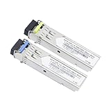 Luejnbogty 1 Paar Gigabit-Glasfaser-SFP-Modul 1,25 G Singlemode 20 Km LC 1310 Nm/1550 Nm, Kompatibel mit Mehreren Arten Von Switches