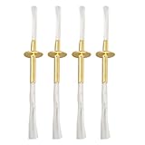 TINEASUR Öllampendocht 4 Stück aus Legierung Baumwoll Docht Ersatz für Petroleumlampen Butterlampen Zubehör Stabile und Helle Beleuchtung Einfache Montage Geeignet für Zeremonien