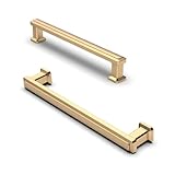 FURNIWARE 10 Stück Schrankgriffe, Möbelgriffe 128mm Lochabstand Champagner Bronze, Küchengriffe Schubladengriffe, Zinklegierung Möbel Griffe für Küchenschränke Schränke Schubladengriffe