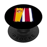 Spanien Costa Rica Flagge Spanische Costa Rica Wurzeln PopSockets mit austauschbarem PopGrip