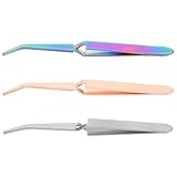 Beaupretty 3 Stück Teiliges Nagelzange aus Edelstahl Gebogene Präzisions-manikürewerkzeuge in Silber Roségold Farbverlauf Vielseitig für Nagelgestaltung Acryl Uv-gel Reverse Tweezers und Nail