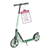 HUDORA BigWheel® 205 Advanced Scooter - Komfortabler Aluminium-Roller für bis zu 100kg - Höhenverstellbarer & zusammenklappbarer Tretroller - Kick-Scooter für Kinder/Jugendliche & Erwachsene