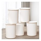 PIJS Abfalleimer aus Kunststoff, rund, für Schlafzimmer, Badezimmer, Büro, 3,6 m, Küche, Abfalleimer, Aprikosen-Mülleimer, 2 Stück, Farbe: 5 Stück