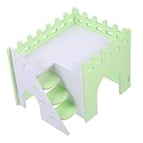 Abaodam Buntes Kleintierhaus aus Robustem PVC mit Rampe Sicheres Versteck und Spielvilla für Hamster Meerschweinchen Eichhörnchen Kuscheltier zubehör für Kleinen Nagerkäfig