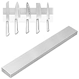Magnetleiste Messer selbstklebend 30 cm, magnetische Messerleiste aus Edelstahl, magnetischer Messerhalter, messerblock magnetisch, superstarker Magnet für alle Messerarten geeignet