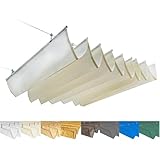 Ausziehbarer Wellen-Sonnenschirm für Pergola, mit Montageset, für den Außenbereich, Garten, Schiebedraht, Sonnenschirm (1 x 4 m), perfekt für Sonnenschutz und Entspannung auf der Terrasse