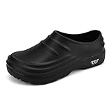 Rutschfeste Arbeitsschuhe für Damen und Herren, wasserdicht, rutschfest, Koch-Clogs, Unisex, Erwachsene, Küche, Garten, Strand, Schwarz 602, 38/38.5 EU
