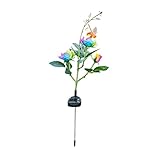 Artibetter 1Stk Punktlampe Solar LED Rasenlampe Brunnen im Freien Besonderheit Flagge Lampen Wasserdicht außen Laterne flackern Solar- Bienen Schwimmbad rasen licht LED-Blumenlicht