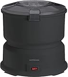 Gastronoma 18220001, Kartoffelschälmaschine mit Salatschleuder, 1kg, elektrischer Kartoffelschäler, Kartoffel, Schälmaschine, Kunststoff, schwarz