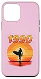 1990 Retro-Surfing Girl, Vintage-Sonnenuntergang, 90er Jahre Hülle für iPhone 12 mini