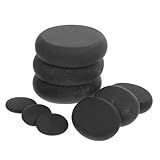 VALICLUD 9-Teiliges Set heiße Felsen Basaltsteine heiße steine ​​zur massage Steine ​​massieren Hot Rocks Massagestein Vulkangestein Black