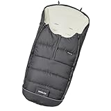Gesslein Fußsack Igloo, Babyfußsack (mitwachsend & rutschsicher, geschützter Kopfbereich, pflegeleichter Fußsack Kinderwagen), schiefergrau