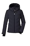 killtec Damen Skijacke/Steppjacke/Funktionsjacke in Daunenoptik mit Kapuze und Schneefang KSW 31 WMN SKI QLTD JCKT, schwarz blau, 40, 43417-000