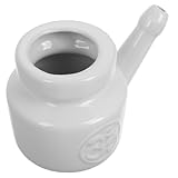 FOMIYES Keramische Nasendusche Nasenspülkanne Manuelle Reinigung Nasenloch Sanfte Sichere Anwendung mit Warmem Wasser und Salz für Yoga und Saisonale Nasenpflege