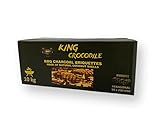 King Crocodile Kokosnuss Kohle mit Langer Brenndauer I Grillkohle Hexagonal I wenig Asche I geringe Rauchentwicklung I Nachhaltige Naturkohle I Kohle Stangen in Profi Qualität I 10 kg