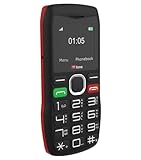 TTfone TT880 Einfach zu bedienendes Handy für Senioren und Ältere – Großtastentelefon mit Nothilfe-Taste – Pay As You Go (Vodafone PAYG, Rot, mit USB-Kabel)
