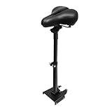 Scooter Sattel Faltbarer Stoßdämpfender Sitz Scooter Zubehör Verstellbarer Elektrischer Skateboard Sattel Schwarz