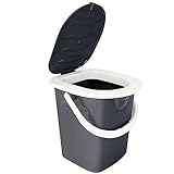 Camping Eimertoilette mit Deckel und Sitzbrille - bis 120kg belastbar - Sitzhöhe 35cm Toiletteneimer Campingtoilette ohne Chemie WC Hygieneeimer Gartentoilette Pool Baustelle Wohnmobil mobile Toilette